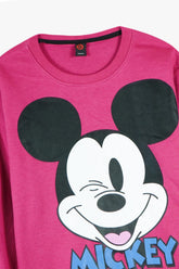 Mickey Mouse Cotton Interlock Set – Sweatshirt & Wide Leg Trouser